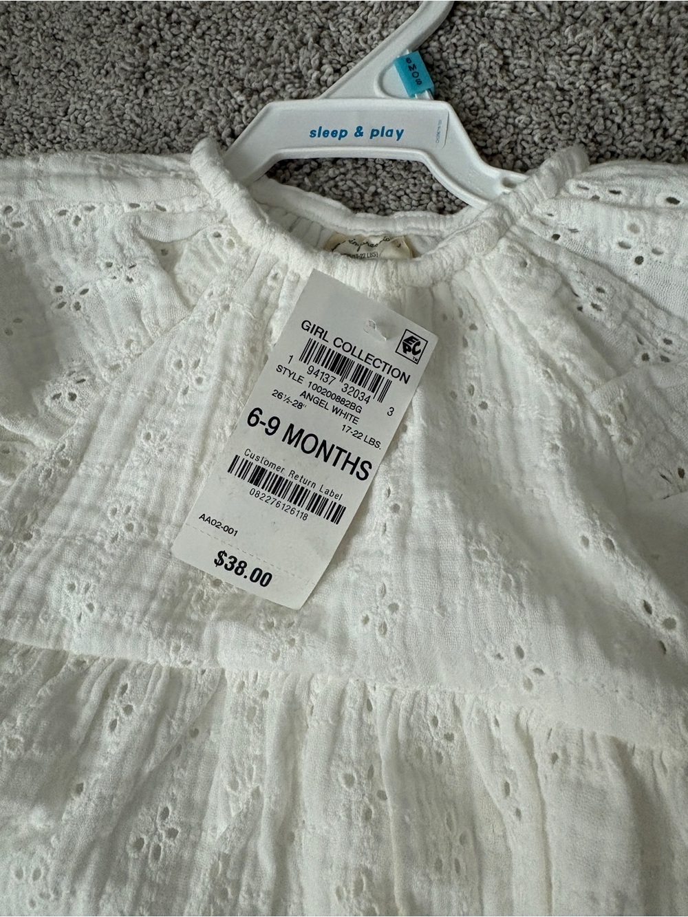 First Impressions White Eyelet Cotton Baby Dress